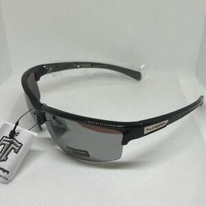 Tundra Mens Semi Rimless Mirrored Wrap Sunglasses